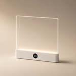 Lampe de lecture LED plate Luciole blanche à panneau lumineux, base rectangulaire et écran 88