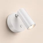 Applique murale LED magnétique sans fil blanche, spot cylindrique orientable