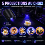 Projecteur LED sans fil voiture, affichage « 5 projections » et télécommande