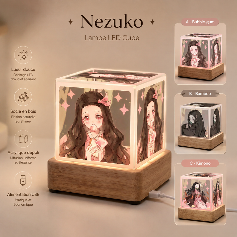 Cube Lumineux LED – La Boîte de l'Éveil (Demon Slayer - Édition Nezuko)