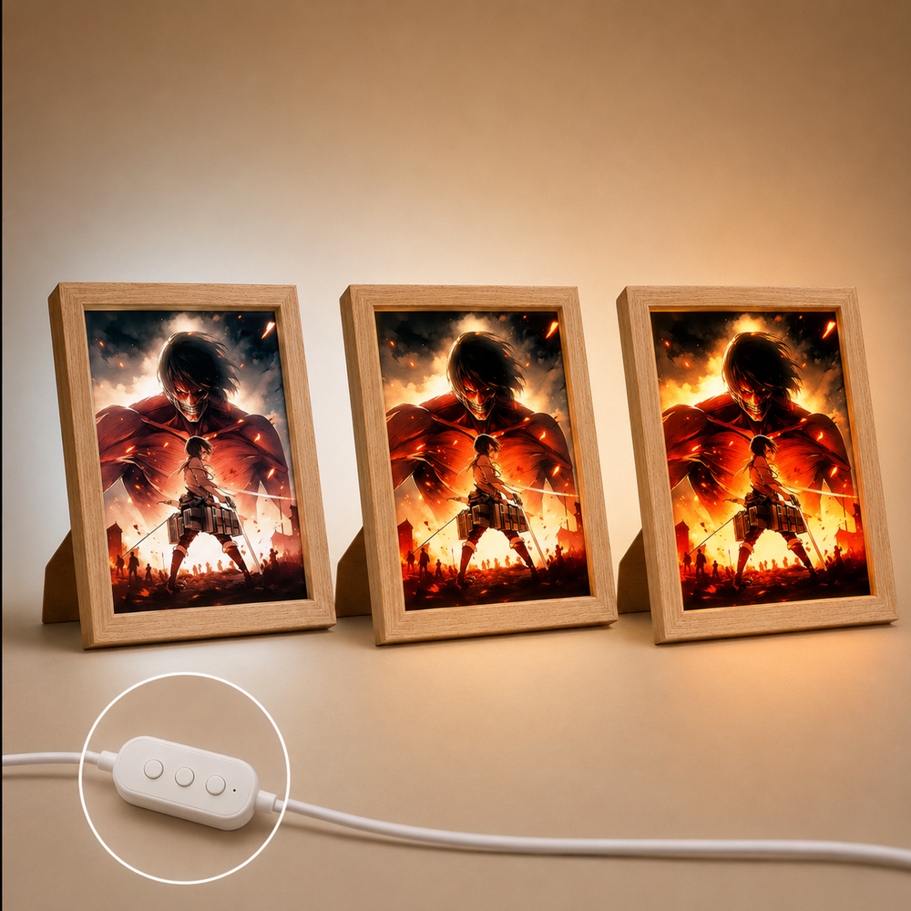Cadre Lumina LED – Les Éclats de Paradis (L'Attaque des Titans)