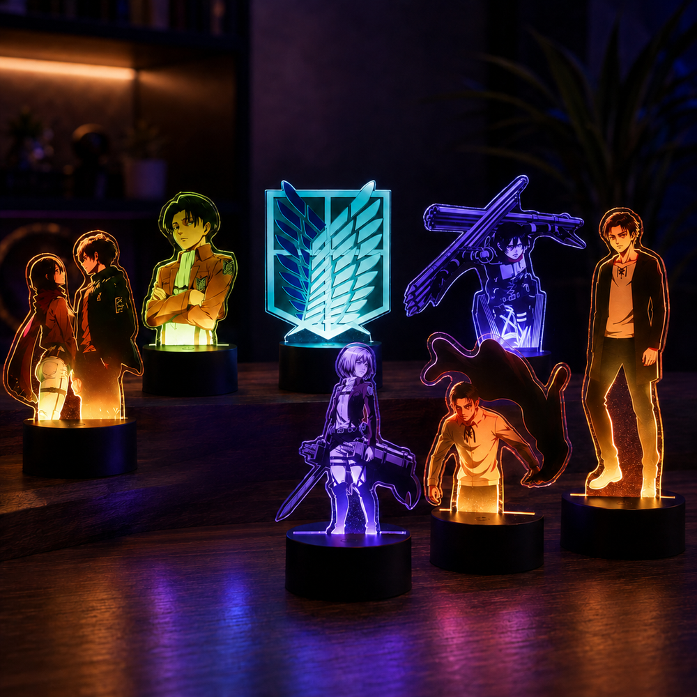 Lampe LED 3D Augmentée – Le Rêve de la Liberté (Édition L'Attaque des Titans)