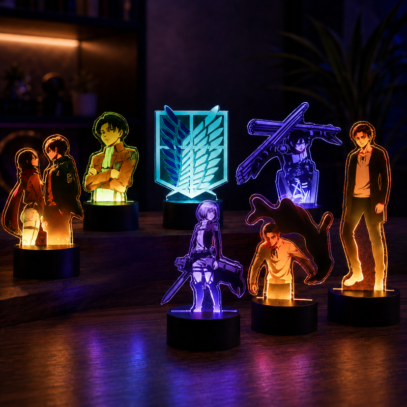 Lampe LED 3D Augmentée – Le Rêve de la Liberté (Édition L'Attaque des Titans)