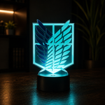 Lampe LED 3D Augmentée – Le Rêve de la Liberté (Édition L'Attaque des Titans)