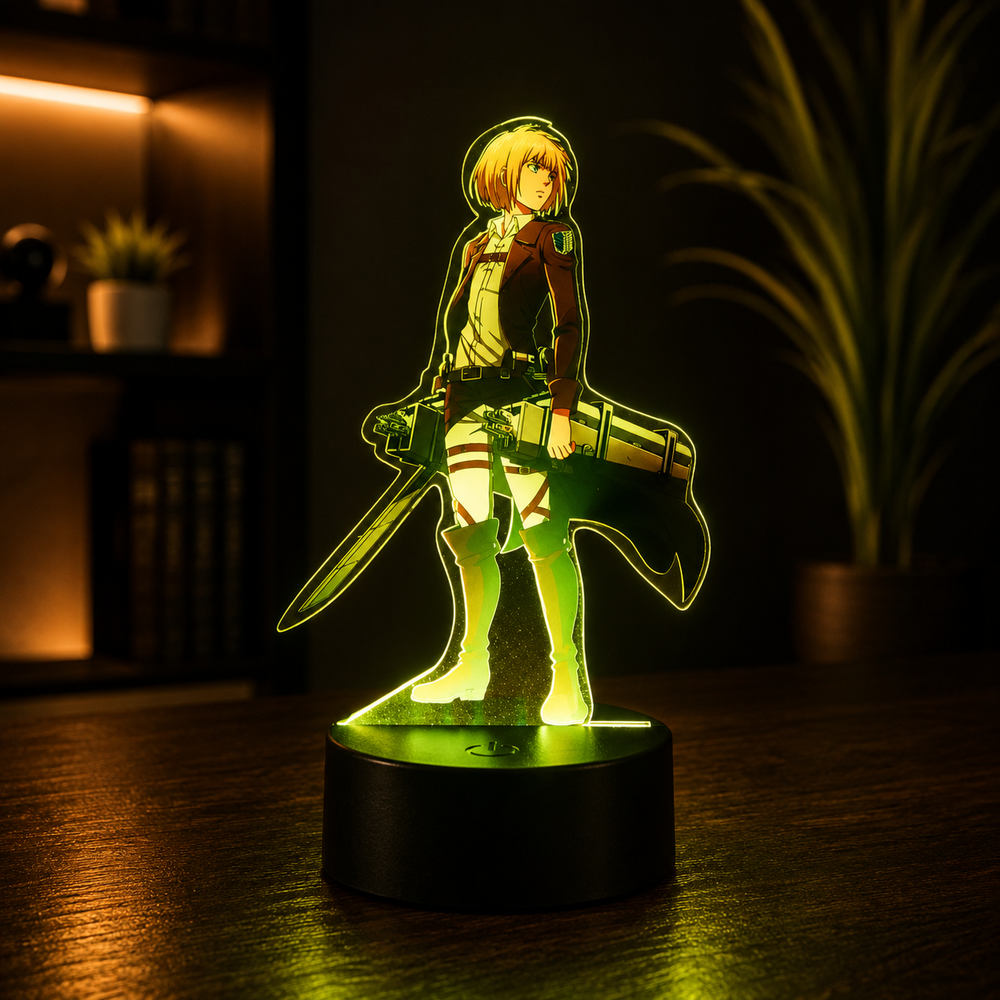 Lampe LED 3D Augmentée – Le Rêve de la Liberté (Édition L'Attaque des Titans)