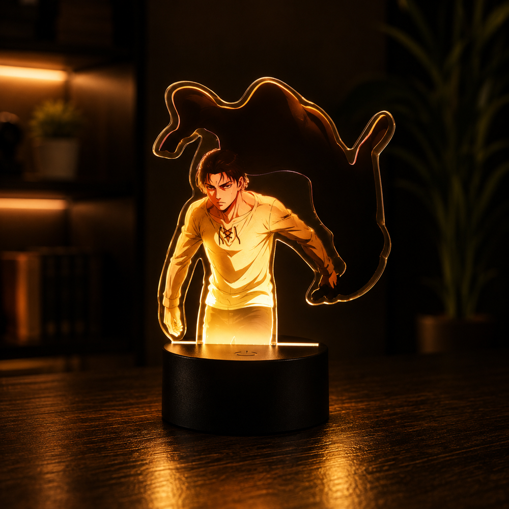 Lampe LED 3D Augmentée – Le Rêve de la Liberté (Édition L'Attaque des Titans)