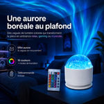 Lampe de projection aurora boréale LED bleue, dôme à effet vagues