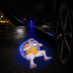 Projecteur LED sans fil voiture, motif holographique en cercle avec personnage au combat