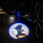 Projecteur LED sans fil voiture, motif holographique en cercle bleu avec Son Goku