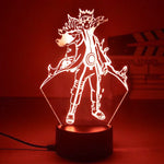 Veilleuse LED 3D manga : ninja de Konoha en mode combat, éclairage rouge