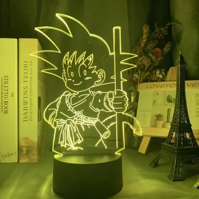 Lampe LED 3D Dragon Ball — Édition Évolution de Goku