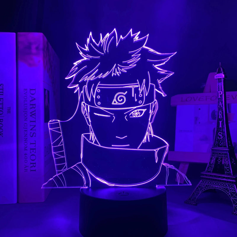 Lampe Naruto — Veilleuse LED 3D Manga (Édition Sharingan)