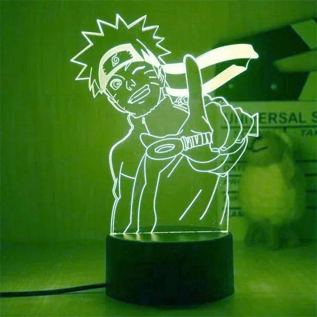 Lampe Naruto — Veilleuse LED 3D Manga (Édition Konoha)