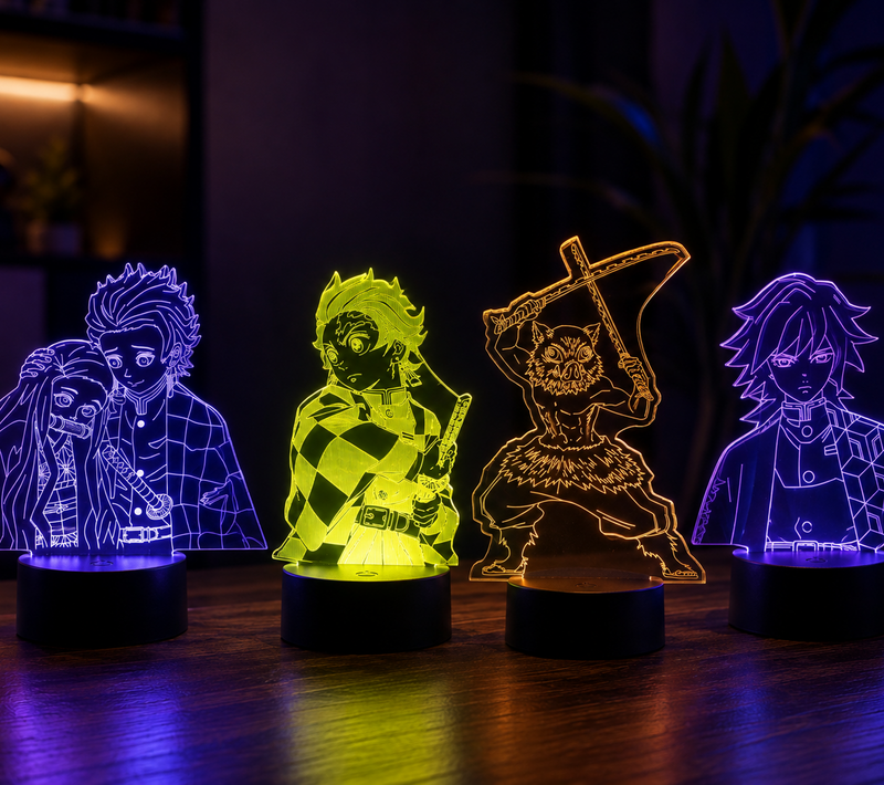 Lampe LED 3D – La Naissance d'un Pourfendeur (Demon Slayer)