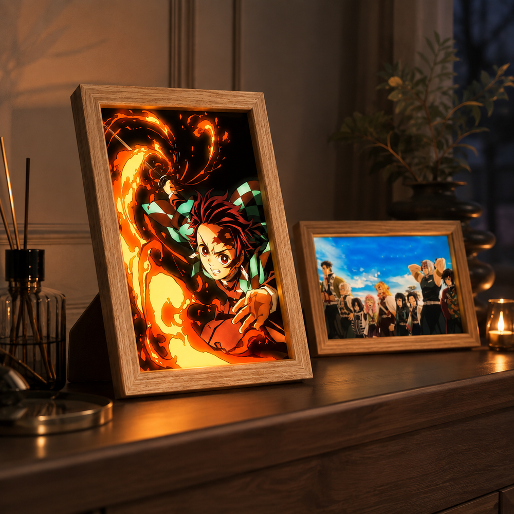 Cadre Lumina LED – Le Sang et la Lame (Demon Slayer)