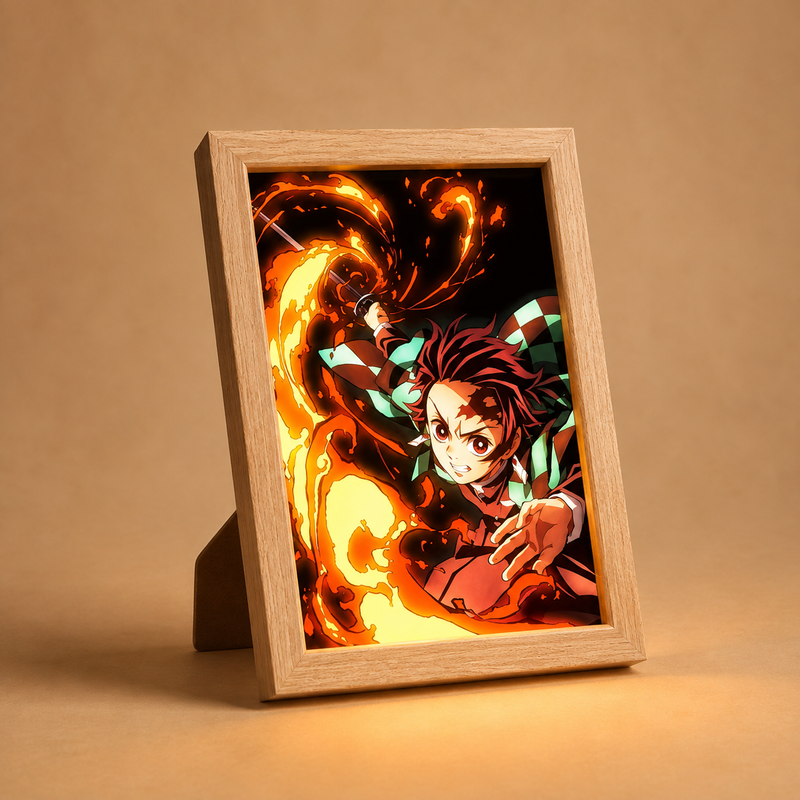 Cadre Lumina LED – Le Sang et la Lame (Demon Slayer)