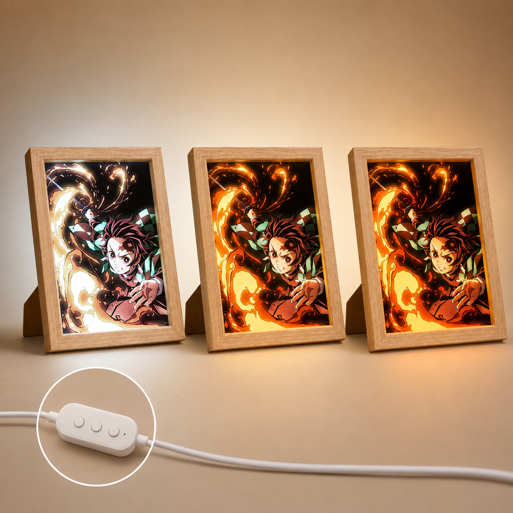 Cadre Lumina LED – Le Sang et la Lame (Demon Slayer)