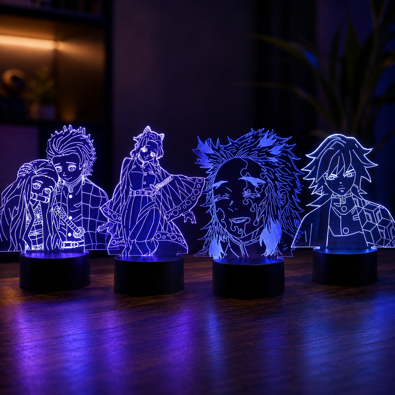 Lampe LED 3D – La Lueur des Hashira (Demon Slayer)