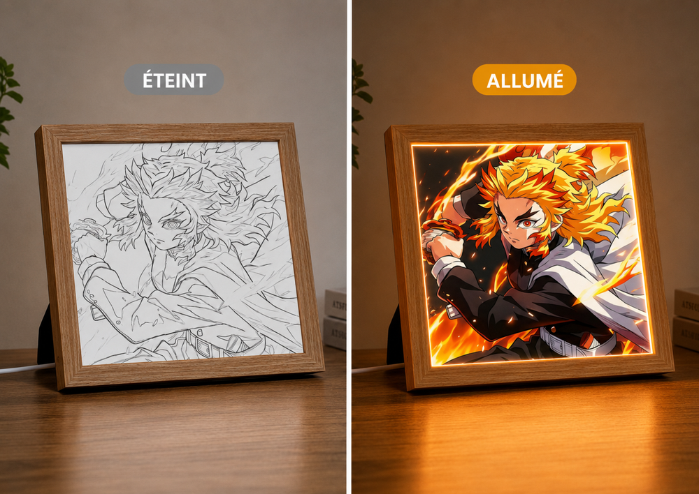 Cadre Lumina LED – Le Sang et la Lame (Demon Slayer)